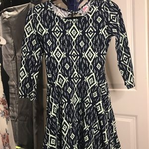 Justice mint and navy dress size 16